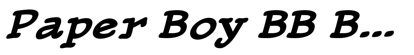 Paper Boy BB Bold Italic